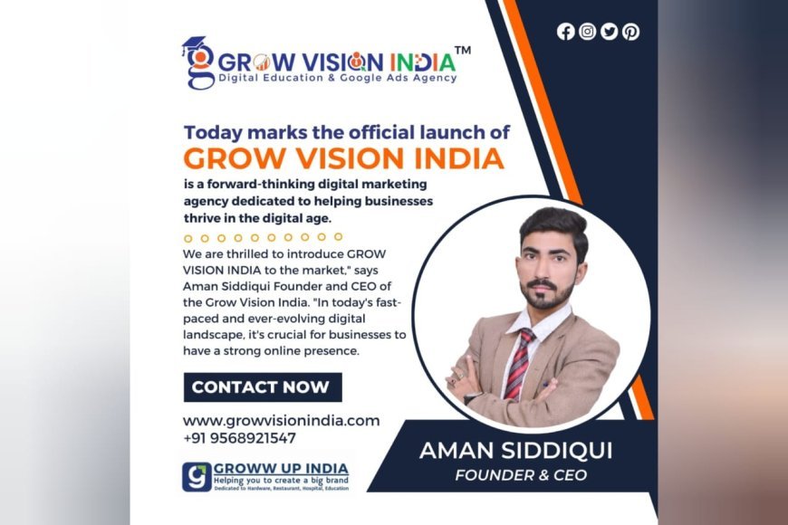 Today marks the official launch of GROW VISION INDIA