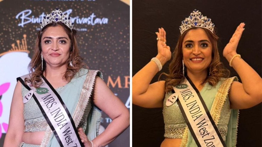 Kalpa Parekh Recently crowned Mrs. India West Zone 2025 At VG Miss. and Mrs. India 2025