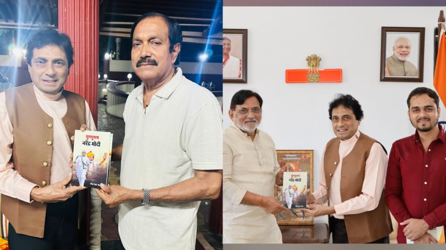 Writer Dipak Desai Meets UT Administrator, Presents Books on PM Modi and Development