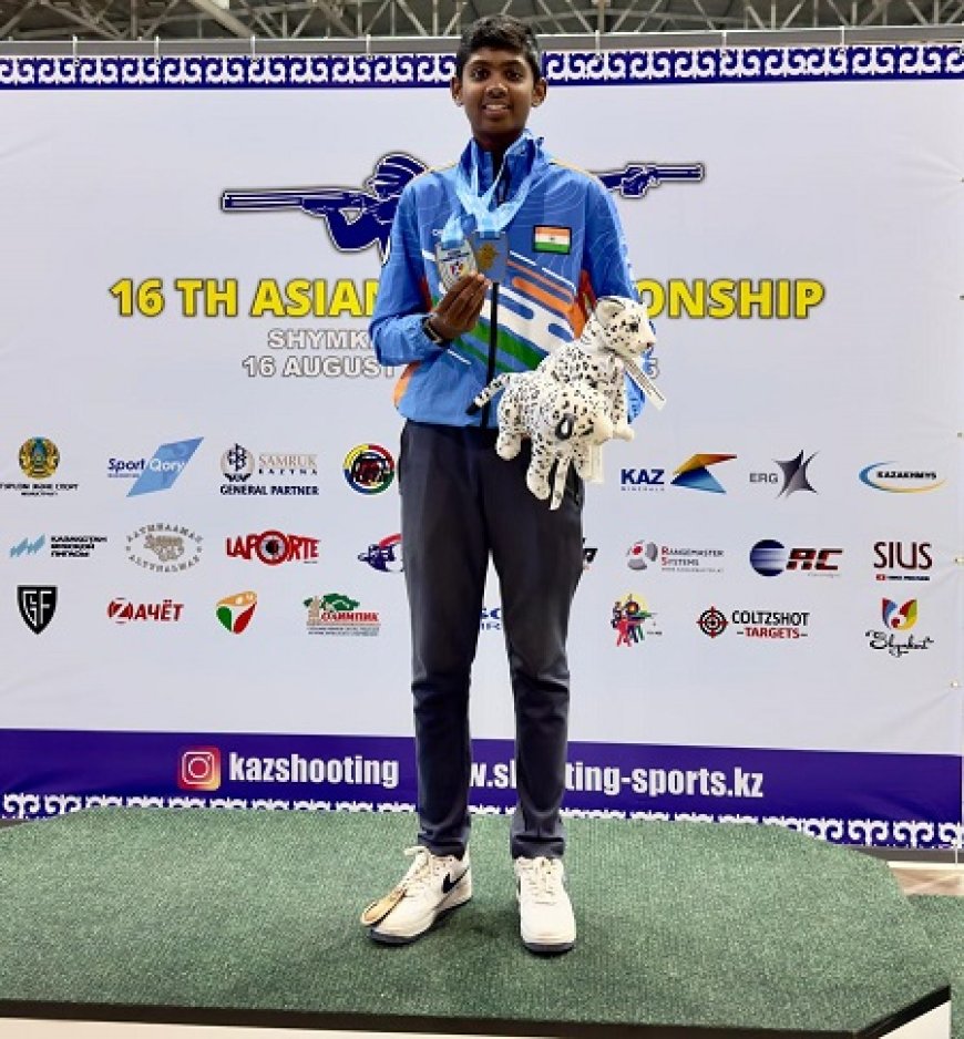 SM Yugan from Tamil Nadu, India Created History with Triple Gold at Asian Shooting Championships 2025