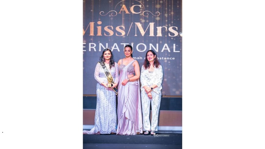 Umang Verma Crowned “Miss International – Miss Beauty With Brains” at Asherwaad Consultants Miss/Mrs International Woman of Substance 2025